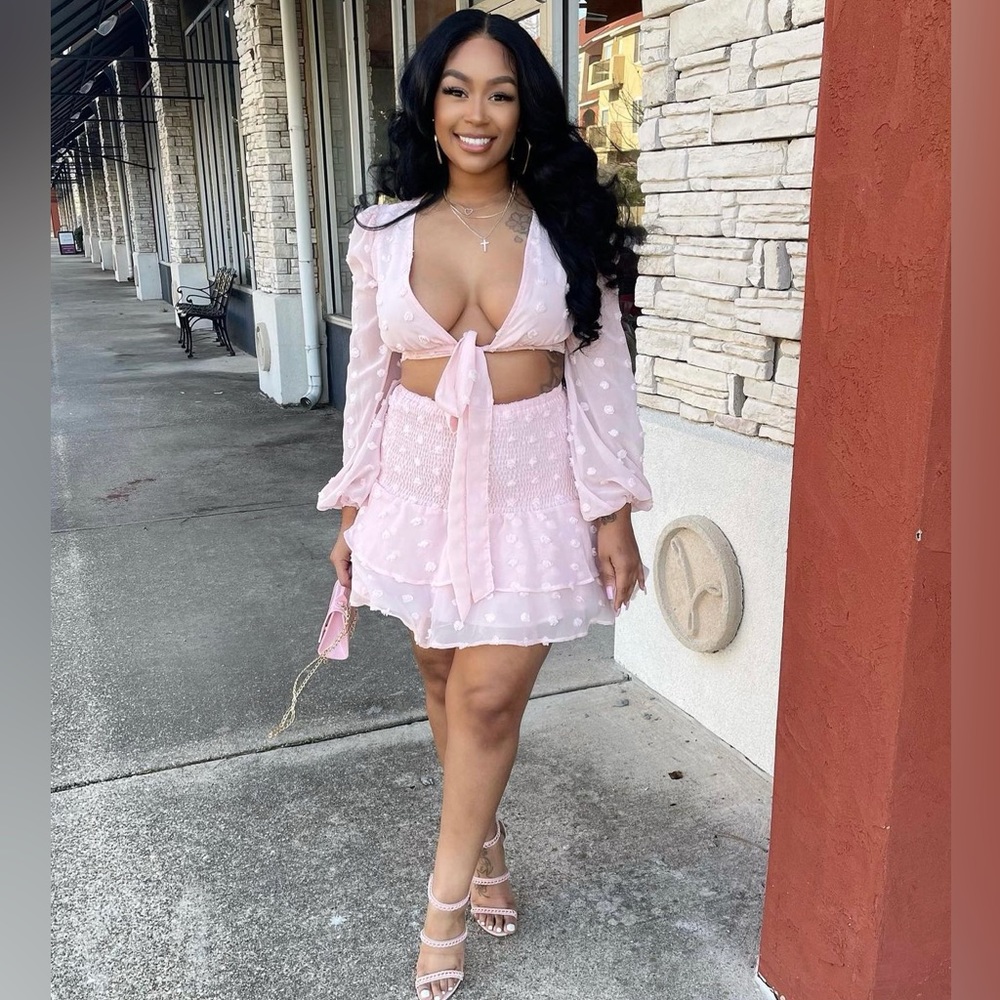 Baby Pink Skirt Set